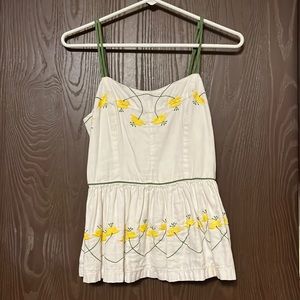 Girls from Savoy Anthropologie cotton peplum tank - donating soon for move